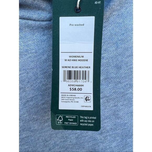 Alpine design women’s Medium serene Blue heather hike hoodie pull over SOFT new - Picture 4 of 4